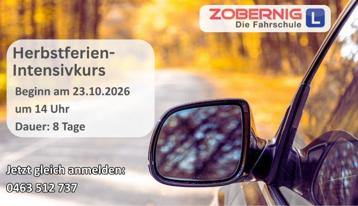 Intensivkurs zu den Herbstferien ab 23.10.2026