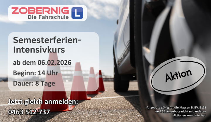 Intensivkurs zu den Semesterferien ab 06.02.2026